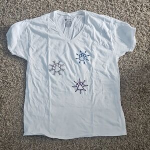 White Snowflake Paw T-shirt